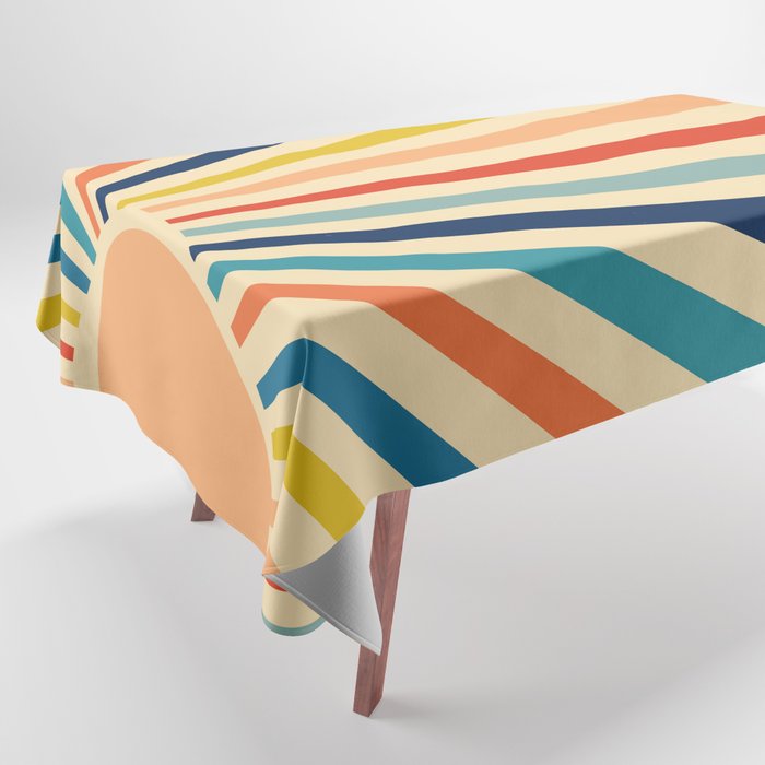 60s retro sun  Tablecloth