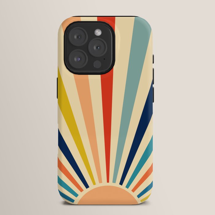 60s retro sun  iPhone Case