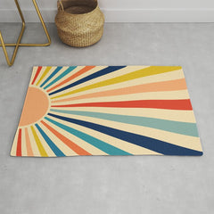 60s retro sun  Rug
