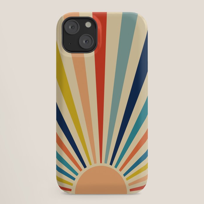 60s retro sun  iPhone Case