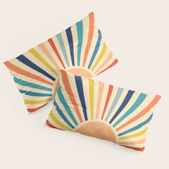 60s retro sun  Pillow Sham