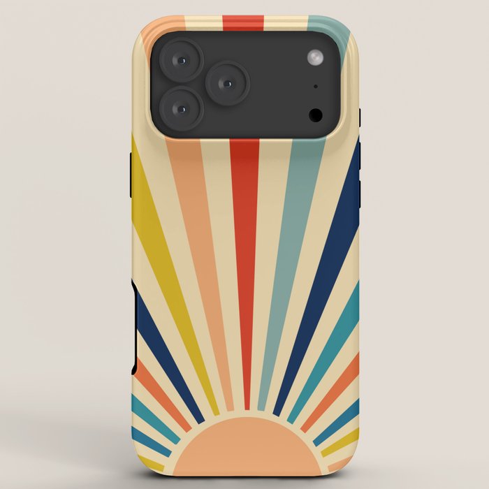 60s retro sun  iPhone Case