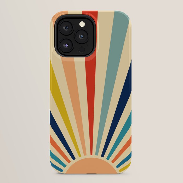 60s retro sun  iPhone Case