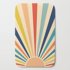 60s retro sun  Bath Mat