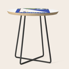1941 PORTOFINO Italy Travel Poster Side Table