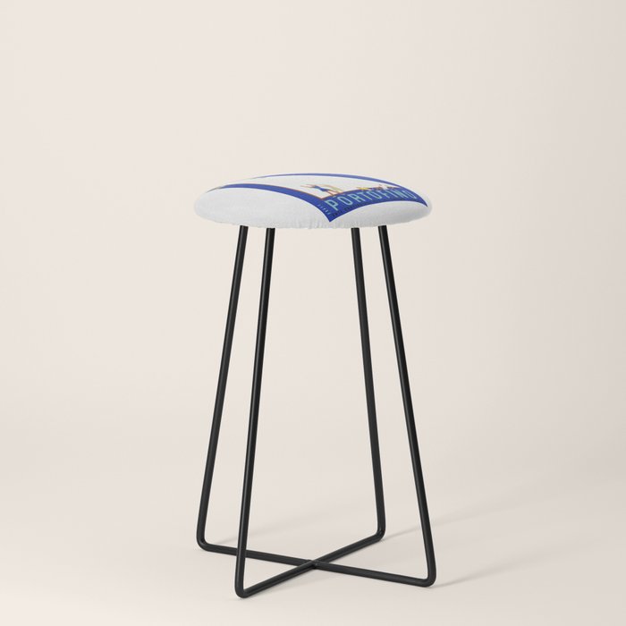 1941 PORTOFINO Italy Travel Poster Stool