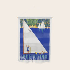 1941 PORTOFINO Italy Travel Poster Wall Hanging