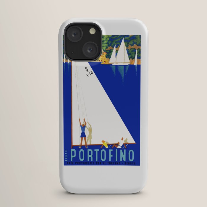 1941 PORTOFINO Italy Travel Poster iPhone Case