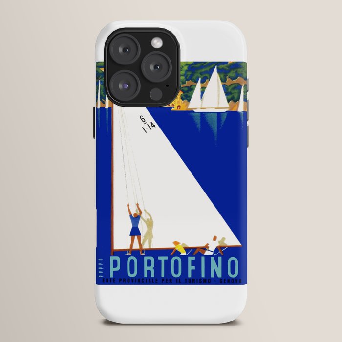 1941 PORTOFINO Italy Travel Poster iPhone Case