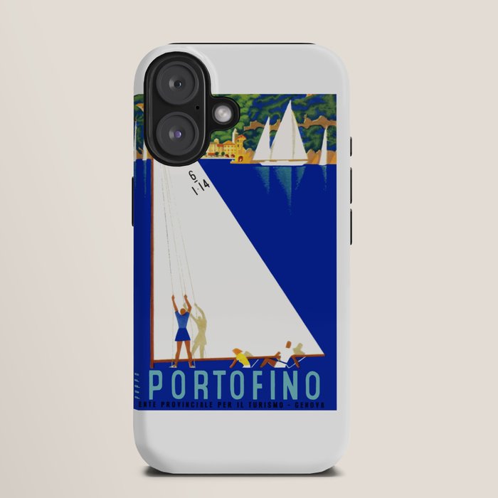1941 PORTOFINO Italy Travel Poster iPhone Case