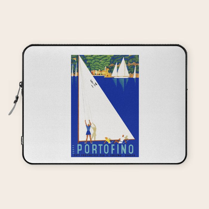 1941 PORTOFINO Italy Travel Poster Laptop Sleeve