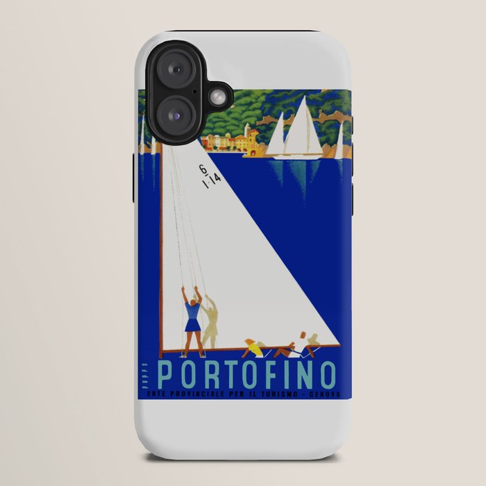 1941 PORTOFINO Italy Travel Poster iPhone Case