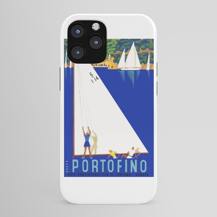 1941 PORTOFINO Italy Travel Poster iPhone Case