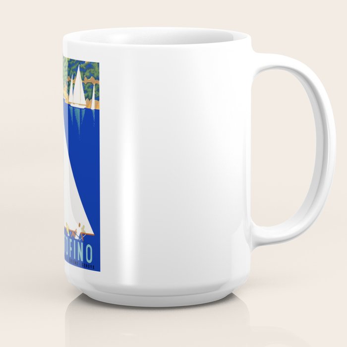 1941 PORTOFINO Italy Travel Poster Coffee Mug
