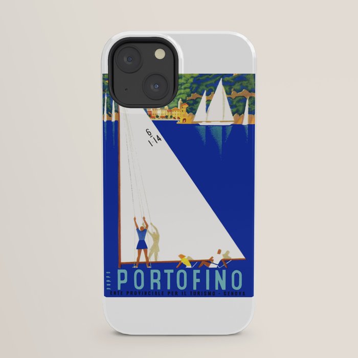 1941 PORTOFINO Italy Travel Poster iPhone Case