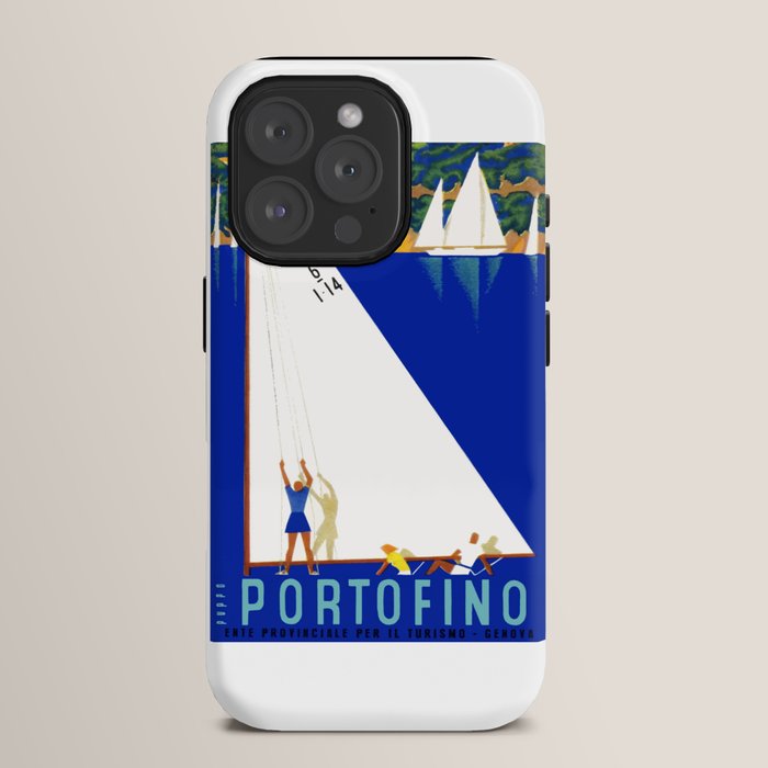1941 PORTOFINO Italy Travel Poster iPhone Case