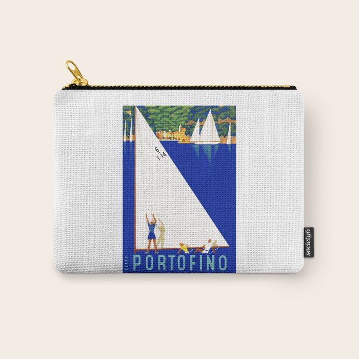 1941 PORTOFINO Italy Travel Poster Carry All Pouch