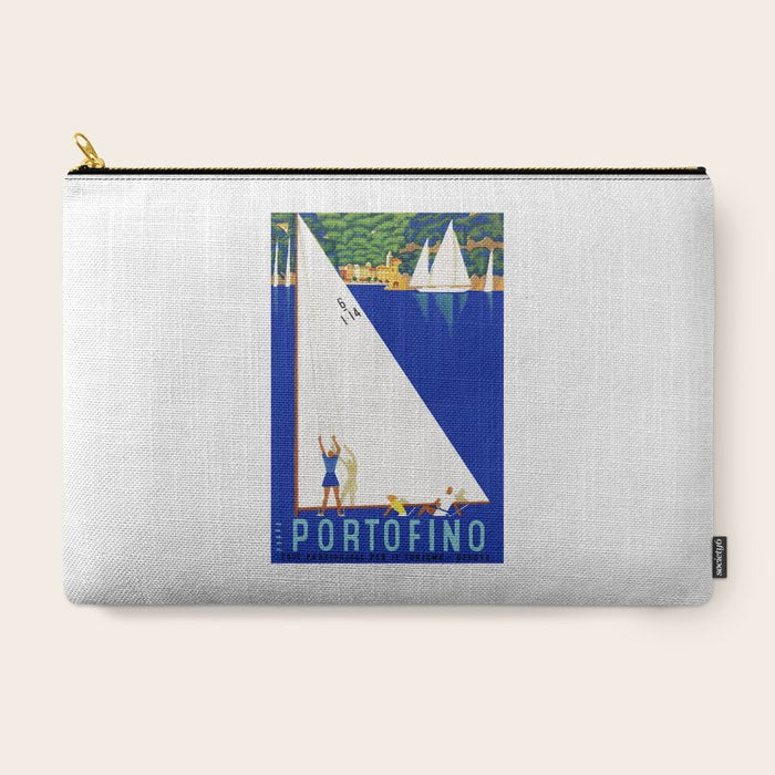 1941 PORTOFINO Italy Travel Poster Carry All Pouch