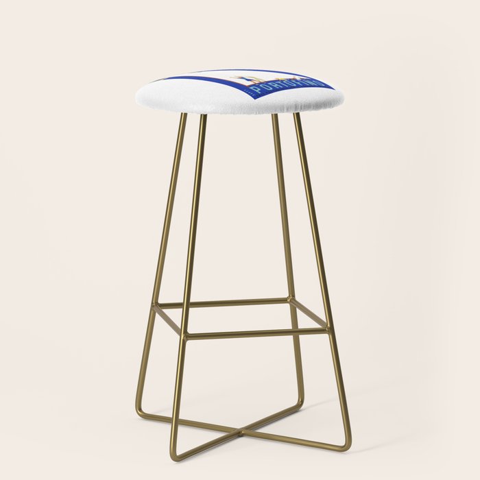 1941 PORTOFINO Italy Travel Poster Stool