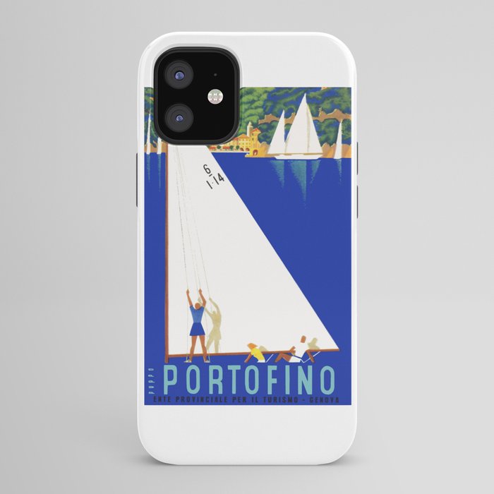 1941 PORTOFINO Italy Travel Poster iPhone Case