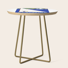 1941 PORTOFINO Italy Travel Poster Side Table