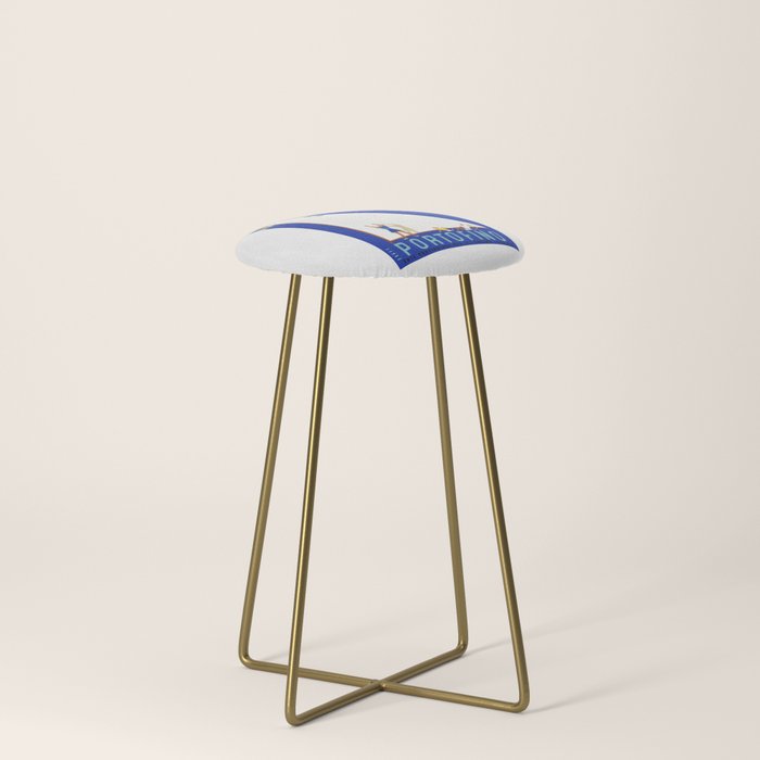 1941 PORTOFINO Italy Travel Poster Stool