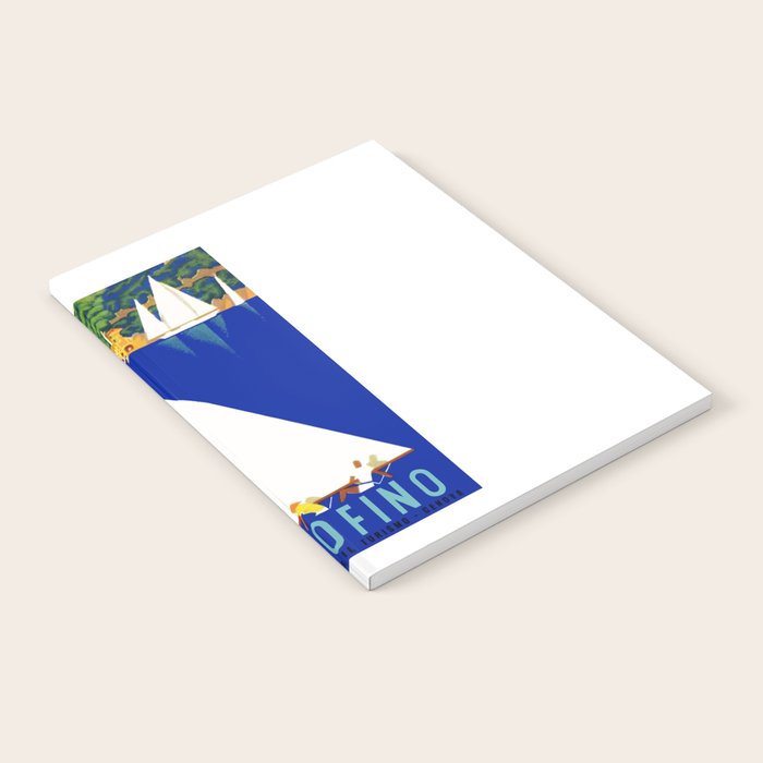 1941 PORTOFINO Italy Travel Poster Notebook