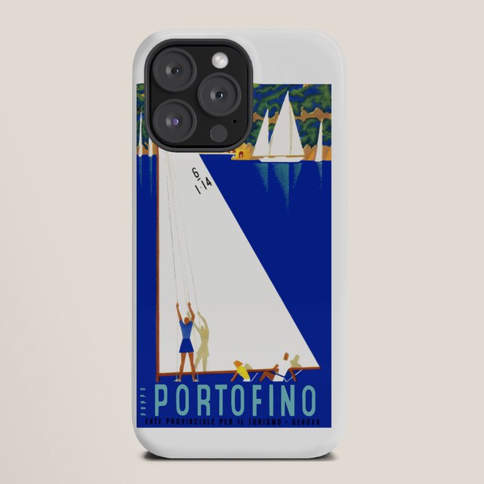 1941 PORTOFINO Italy Travel Poster iPhone Case
