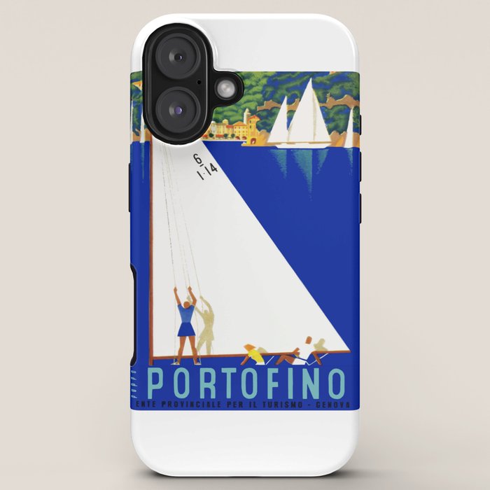 1941 PORTOFINO Italy Travel Poster iPhone Case
