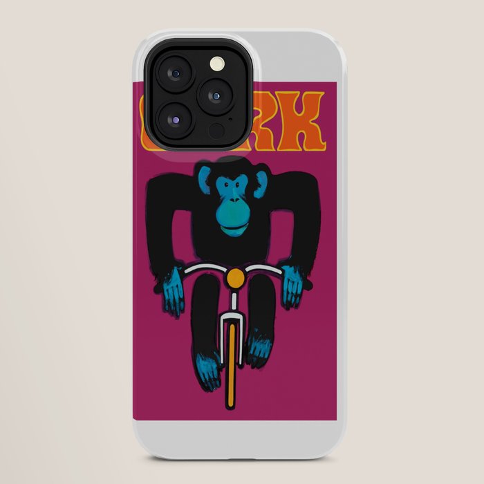 1968 CYRK Cycling Chimpanzee Polish Circus Poster iPhone Case