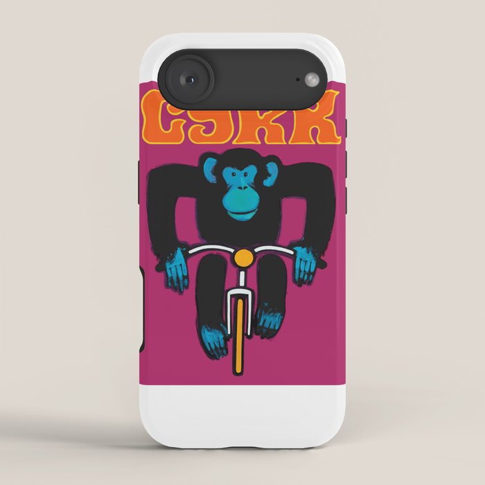 1968 CYRK Cycling Chimpanzee Polish Circus Poster iPhone Case