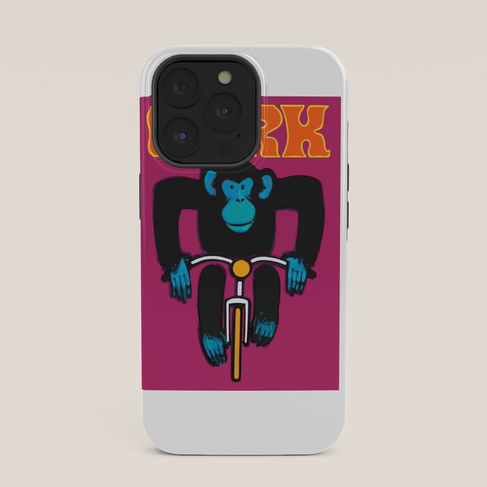 1968 CYRK Cycling Chimpanzee Polish Circus Poster iPhone Case