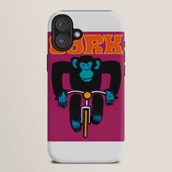 1968 CYRK Cycling Chimpanzee Polish Circus Poster iPhone Case