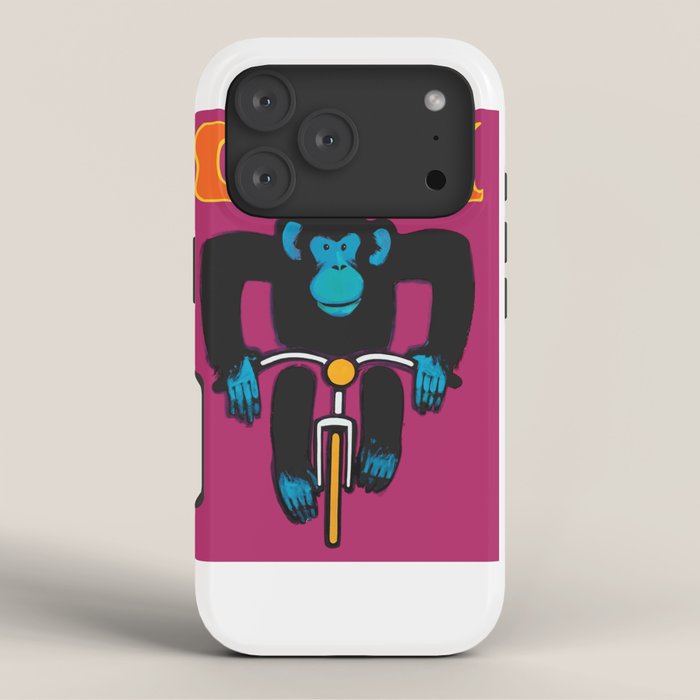 1968 CYRK Cycling Chimpanzee Polish Circus Poster iPhone Case