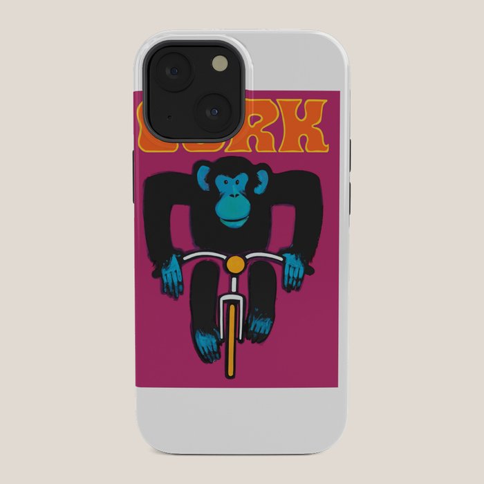 1968 CYRK Cycling Chimpanzee Polish Circus Poster iPhone Case