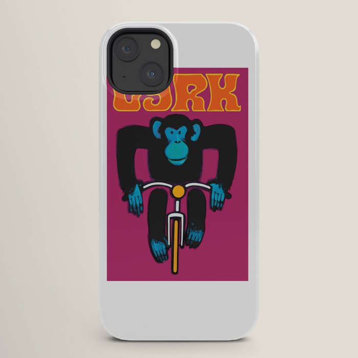 1968 CYRK Cycling Chimpanzee Polish Circus Poster iPhone Case