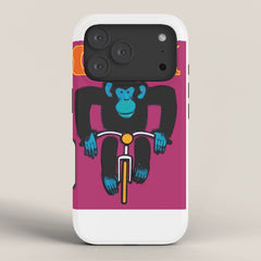 1968 CYRK Cycling Chimpanzee Polish Circus Poster iPhone Case