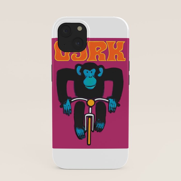 1968 CYRK Cycling Chimpanzee Polish Circus Poster iPhone Case