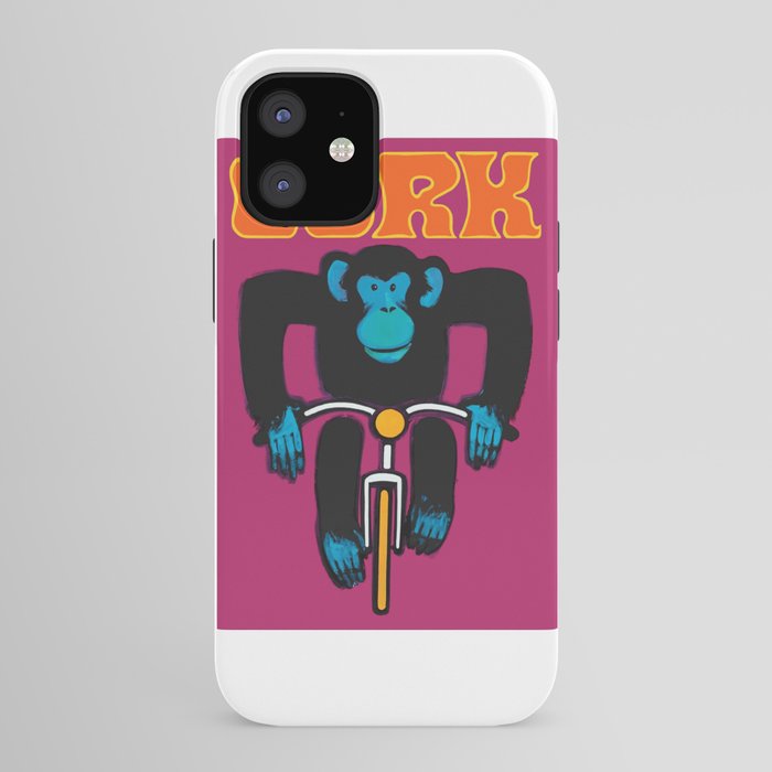 1968 CYRK Cycling Chimpanzee Polish Circus Poster iPhone Case