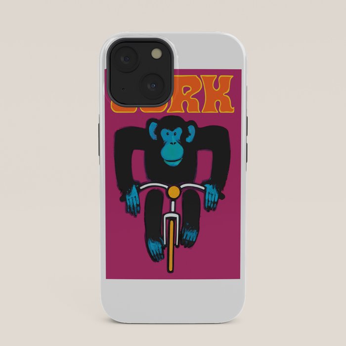 1968 CYRK Cycling Chimpanzee Polish Circus Poster iPhone Case