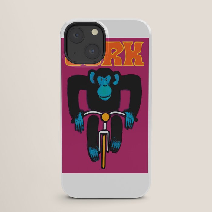 1968 CYRK Cycling Chimpanzee Polish Circus Poster iPhone Case