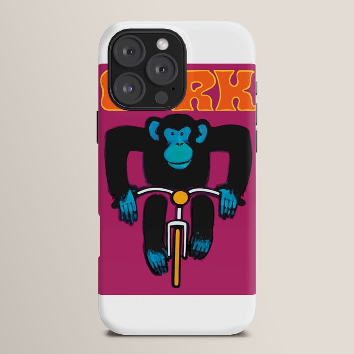 1968 CYRK Cycling Chimpanzee Polish Circus Poster iPhone Case