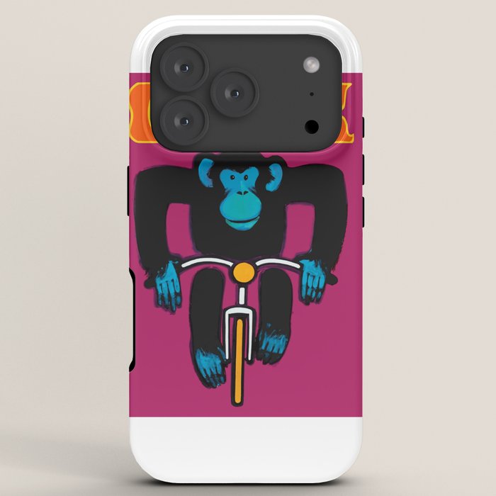 1968 CYRK Cycling Chimpanzee Polish Circus Poster iPhone Case