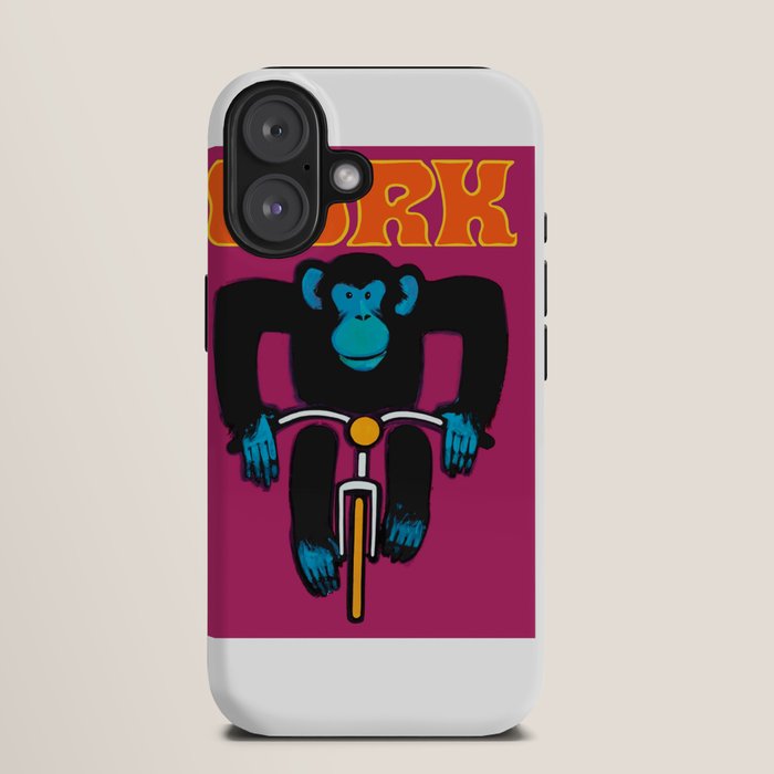 1968 CYRK Cycling Chimpanzee Polish Circus Poster iPhone Case