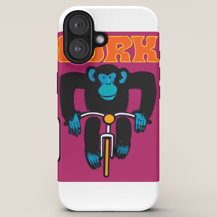 1968 CYRK Cycling Chimpanzee Polish Circus Poster iPhone Case
