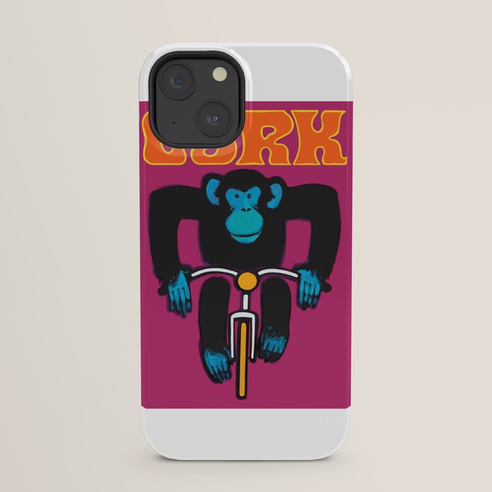 1968 CYRK Cycling Chimpanzee Polish Circus Poster iPhone Case