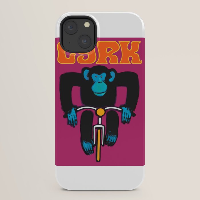 1968 CYRK Cycling Chimpanzee Polish Circus Poster iPhone Case