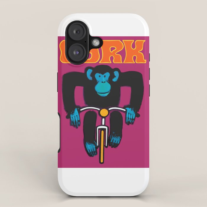 1968 CYRK Cycling Chimpanzee Polish Circus Poster iPhone Case