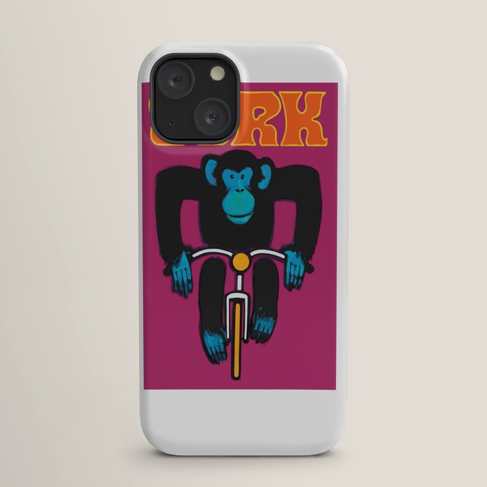 1968 CYRK Cycling Chimpanzee Polish Circus Poster iPhone Case