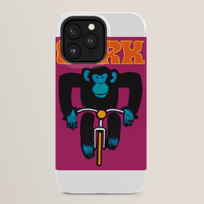 1968 CYRK Cycling Chimpanzee Polish Circus Poster iPhone Case